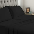 thumbnail image 2 of Split-California King Bed Sheet Set (5-Pieces) Adjustable Bed Sheets - 800 Thread Count 100% Egyptian Cotton - 21" Deep Pocket of Fitted Sheet -(Split California King, Black Solid), 2 of 8