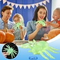 thumbnail image 2 of Matoen 2 Pcs Glow in The Dark Large Spiders Halloween Spider Decorations Fake Scary Spider for Indoor Outdoor Yard Lawn Wall Home Porch House, 2 of 9
