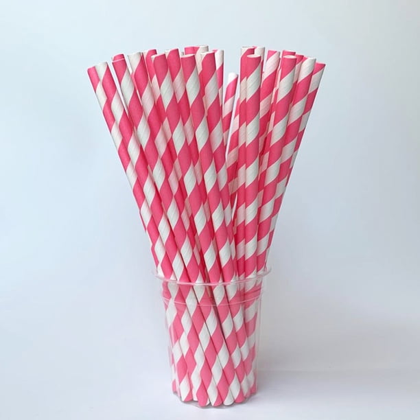 Pajita de papel desechable, biodegradable, original, apta para uso alimentario, para niños