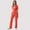 Suit-520Orange, variant on Gamivast 2 Piece Outfits for Women Short Sleeve Split Neck Top & Cargo Pants Sets Casual Summer Tracksuits Comfy Lounge Wear Sweat Suits Joggers