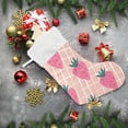 thumbnail image 6 of Coolnut Strawberry Christmas Stocking Personalized Large Candy Stocking, Xmas Stockings Decoration Hanging Gift for Family Holiday Party Ornaments Decor Fireplace, 6 of 7