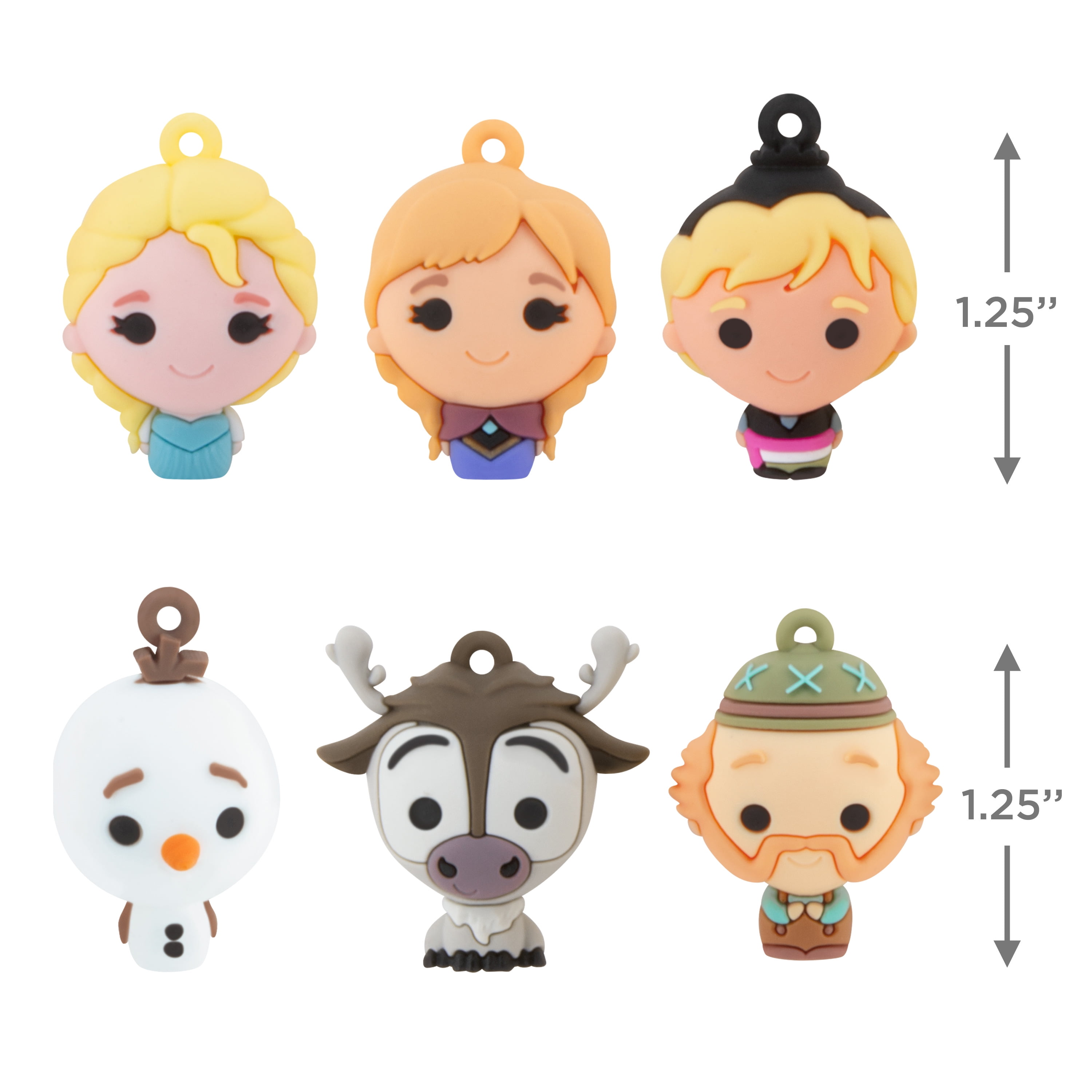 Mini décorations Hallmark, La Reine des neiges, en plastique incassable, ens. de 6, articles-cadeaux pour fans de Disney