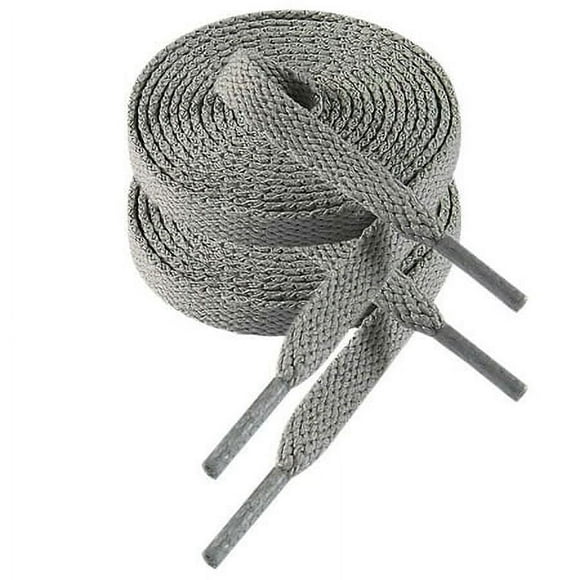 VSUDO 50 Inch Flat Light Gray Shoe Laces for Sneakers Light Gray Shoelace for Sneakers Shoe String for Sneakers Light Gray Replacements Sneaker Shoe Lace for Women or Men (2 Pairs-Light Gray-127CM)