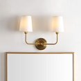 thumbnail image 4 of Safavieh SCN4015A Ezra Brass Gold 2-Light Wall (LED Bulbs Included) Sconce, 4 of 5
