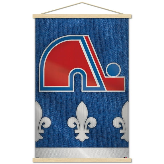 NHL Quebec Nordiques - Retro Logo 24 Wall Poster with Magnetic Frame, 22.375" x 34"