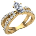 thumbnail image 4 of GIA Certified Marquise Cut Diamond Engagement Ring for Women X Cross Split Shank 1.75 CT TW 18K Gold (G-H,SI1), 4 of 8