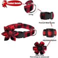 thumbnail image 4 of Collar navideño para perro ZHAOCHENG pajarita clásico a cuadros rojos, 4 of 5