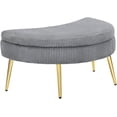 thumbnail image 4 of 43" W Large Accent Chairs with Storage Ottoman, Modern Upholstered Living Room Armchair with 3 Pillows, Comfy Lounge Barrel Chair for Bedroom/Living Room, Corduroy (Gray), 4 of 7