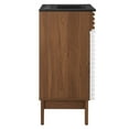 thumbnail image 3 of Sink Vanity Cabinet, White Walnut Black, Wood, Mid Century Hotel Bedroom Bathroom, Modern Contemporary HB33671, 3 of 9