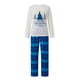 thumbnail image 3 of Pijamas navideños familiares a juego, camiseta con estampado de árbol y letras y pantalones a cuadros. Ropa de dormir para estar en casa., 3 of 10