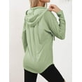 thumbnail image 2 of Women's V Neck Hoodies Long Sleeve Sweatshirt Drawstring Pullover Tops with Pocket, 2 of 7
