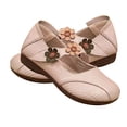 thumbnail image 1 of Zapatos de cuero para mujer,Zapatos de cuero para mujer Zapatos de vestir retro para mujer Zapatos planos para mujer Construcción robusta, 1 of 8