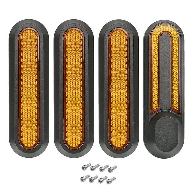 mmirethe Bouchon de Moyeu de Roue de Scooter Remplaçant les Coquilles Autocollant Réfléchissant Extérieur Remplacement d'Accessoire de Nuit pour M365 Pro2 1S Jaune Jaune