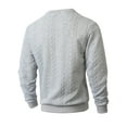 thumbnail image 4 of Mens Sweatshirts Solid Color Casual Fashion Loose Fit Crew Neck Shirts Soft Comfortable Long Sleeve Pullover Tops Spring Fall Outfits Clothes Grey XXL, 4 of 5