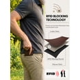 thumbnail image 2 of Mandu RFID Men's Bifold Wallet 9 Card Slots & 1 ID Window Zipper Coin Pocket Slim Travel Brown Wallet for Men, 2 of 6