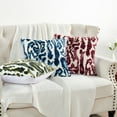 thumbnail image 6 of Home Soft Things Tiger Print Faux Fur Pillow Covers, Set of 2, 20"x20", Wild Cat-Damson, 6 of 8
