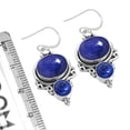 thumbnail image 3 of Natural Lapis Women Jewelry 925 Sterling Silver Earring, 3 of 5