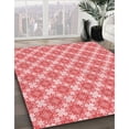 thumbnail image 3 of Ahgly Company Machine Washable Indoor Square Transitional Flamingo Pink Area Rugs, 3' Square, 3 of 7