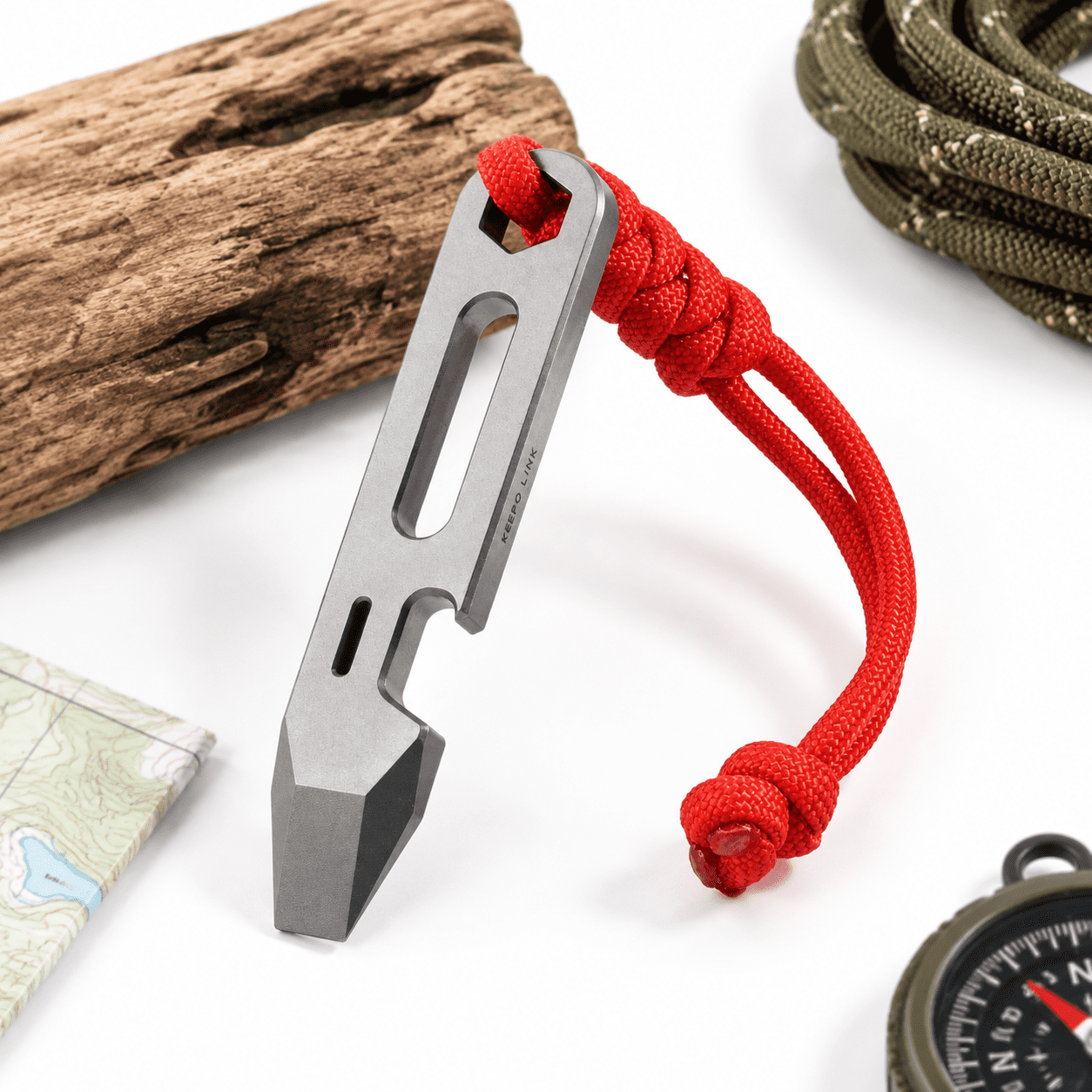 Gunmetal Grey Titanium Alloy EDC Multitool with Bottle Opener Wrench and Ruler