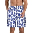 thumbnail image 1 of Balery Blue Vases Traje de Baño Estilo Hawaiano para Hombre, Shorts de Secado Rápido con Bolsillos-Medium, 1 of 6
