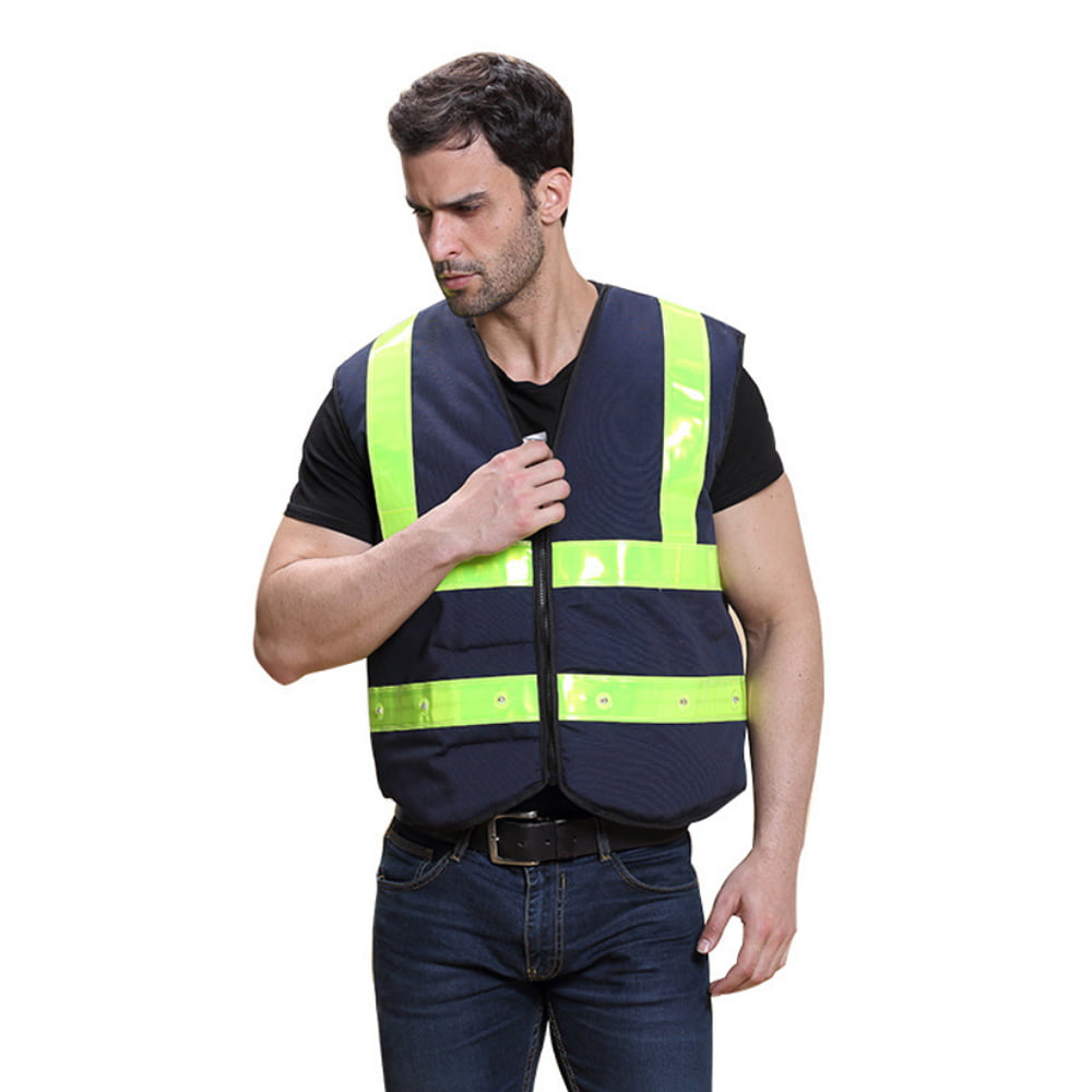 LED Light Safety Vest with Reflective Stripes Traffic warning vest 