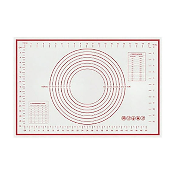 Extra Large Baking Mat With Measurements Non Stick EVA Baking Mat For Rolling Dough Non EVA Baking Kitchen Countertop Mat (Three Layer Red Transparent) Silicone Baking Mat Set 9x13 Baking Pan Ceramic
