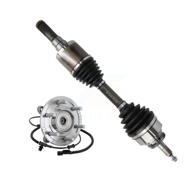 Kugel Front Left (Driver Side) CV Axle Drive Shaft and Complete Wheel Hub Bearing Assembly Kit for Car 2017-2020 Ford F-150 Raptor with 4WD KN7-100068
