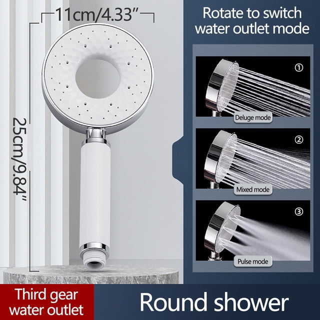 TIMIFIS Pommeau de Douche Douchette à Main Ensemble de Douche Pressurisée Douche Simple - Printemps/été