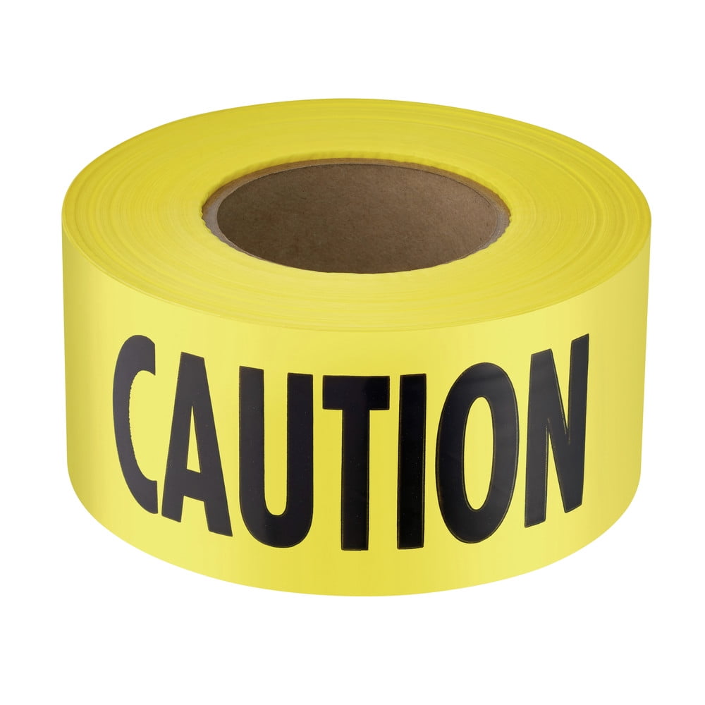 Empire "Caution" Barricade Tape, 3" x 1,000 ft., Yellow/Black