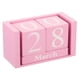 thumbnail image 1 of Calendario Perpetuo de Bloque de Madera Vintage Uxcell, Bloques de Exhibición de Mes y Fecha de Madera Reutilizables para Escritorio 3.7", Rosa, 1 of 5