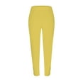 thumbnail image 2 of JJHGVB Yoga Pants Stretchy Pants for Women Fall Leggings Trousers for Women Comfortable Work Pants Women Trousers Pants for Women Petite Ladies Pants Casual Yellow 3XL, 2 of 4