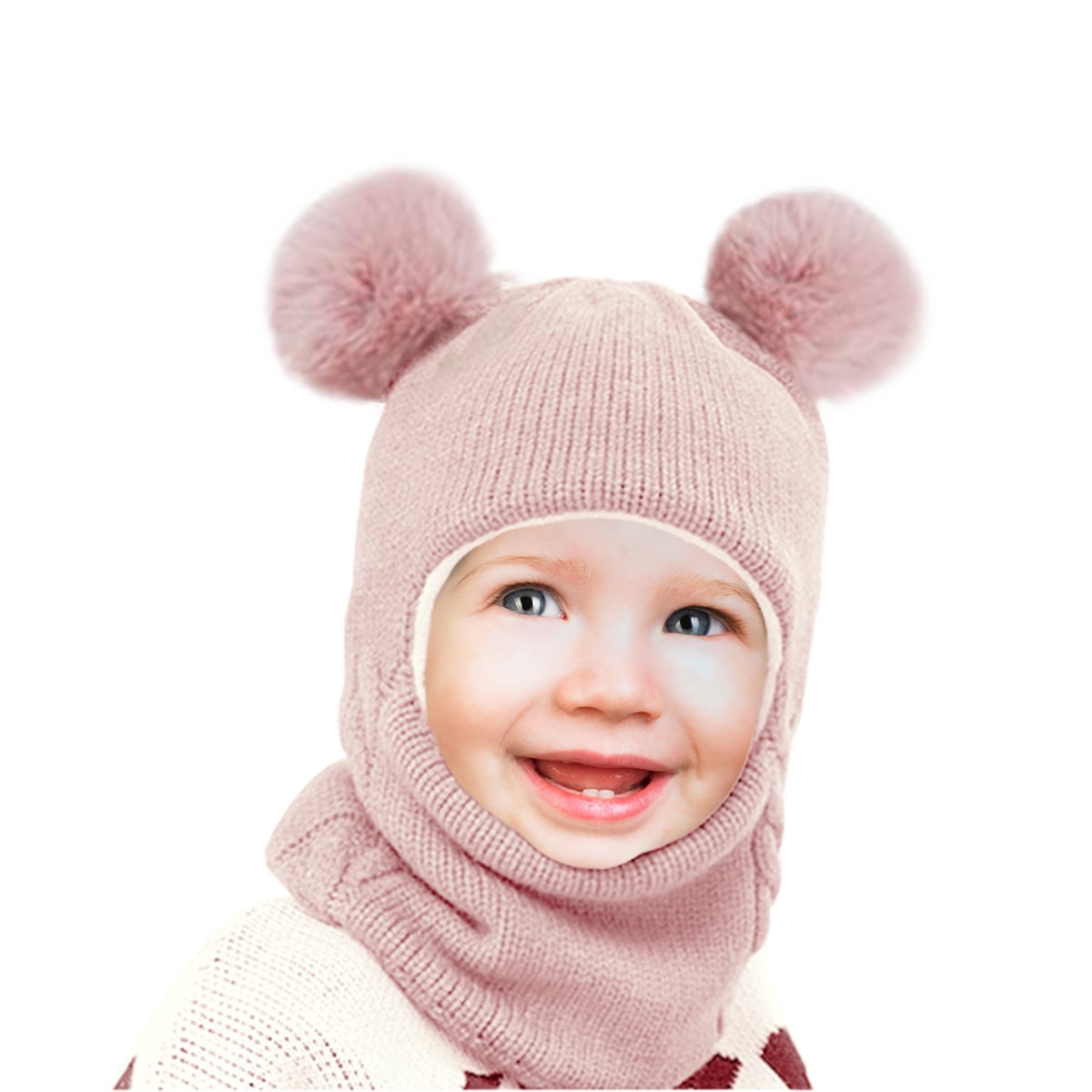 Baby Winter Hat Scarf Kids Toddler Fleece Lined Winter Scarf Earflap