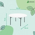 thumbnail image 2 of Mesa redonda plegable portátil Jardimanía de plástico blanco 115 cm x 73 cm, 2 of 7