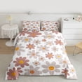 thumbnail image 2 of Manfei Teens Kawaii Floral Full Size Comforter Sets, Grey Groovy Daisy Flower Bedding Comforter Set, Cute Princess Cartoon Reversible Bedding Sets, Luxury Bedroom Decor, 3 Pieces, 2 of 8