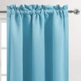 thumbnail image 3 of Thermal Insulated 100% Blackout Curtains for Bedroom with Liner, Double Layer Full Room Darkening Noise Reducing Rod Pocket Curtain (42 x 63 Inch, Light Blue, 1 panel), 3 of 6