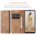thumbnail image 3 of Dteck Samsung Galaxy A13 5G case Vintage PU Leather Wallet Case TPU Bumper [Card Slots] [Hands-Free Kickstand] [Magnetic Closure] Shockproof Flip Folio Case for Samsung Galaxy A13 5G,Brown, 3 of 8