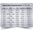 thumbnail image 1 of U-Taste Professional Measurement Conversion Chart Refrigerator Magnet in 18/8 Stainless Steel, Conversions for Cups, Tablespoons, Teaspoons, Fluid Oz and Milliliters, 1 of 6