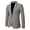 Winter jackets for men clearance-Gray, variant on Mens Coats and Jackets Winter Men Casual Pockets Button Blazer Turndown Suit Long Sleeves Blazer Gray