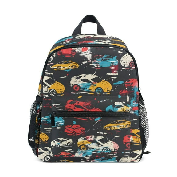 ALAZA Abstract Sport Cars School Backpack Small Bookbag Mini Bags