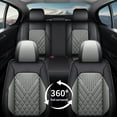 thumbnail image 7 of AOMSAZTO Car Full Seat Covers Fit for GMC Terrain 2010-2024 2025 Leather Waterproof Protectors Automotive Seat Cushion(2 Row 5 Seat,Black&Grey), 7 of 7