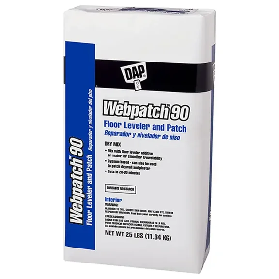 25 lb Dap 63050 Webpatch 90 Interior Floor Leveler & Patch, Dry Mix