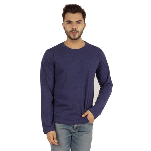Inkmeso Men's Long Sleeve Cotton Basic Shirt Lightweight Solid T-Shirts