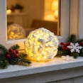 thumbnail image 4 of Christmas Flameless LED Snow Globe Candle - Battery Powered Paraffin Decorative Lamp, White Snowball Creative Design, Warm Environment LightWinter Tabletop Decoration Safe No Mess Holiday Gift, 4 of 6