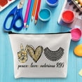 thumbnail image 5 of LEVLO Notorious RBG Cosmetic Bag Lawyer Appreciation Gift Peace Love Notorious RBG Makeup Zipper Pouch Bag For Women Girls Law school Graduation Gifts, 5 of 5