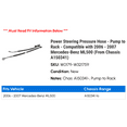 thumbnail image 2 of Power Steering Pressure Hose - Pump to Rack - Compatible with 2006 - 2007 Mercedes-Benz ML500 (From Chassis A150341), 2 of 2