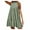 Green, variant on IROINNID Halter Dress For Women Round Neckline Fashion Dresses Summer Casual Cold Shoulder Mini Dress Solid Color Comfort Waist Sleeveless Dress