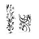 thumbnail image 3 of Car Decals and Stickers Butterflies Flower Decorative Sticker Car Owners Friends 180x62cm Black PVC Decorative 1Set, 3 of 3