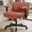 Burnt Orange, variant on FanciSpot Cross Legged Office Chair, Height Adjustable Swivel Desk Chair with Flip-Up Arms, Padded Criss Cross Chair for Home Office & Bedroom