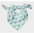 thumbnail image 3 of Bimba Green Dots & Raccoon Animal Printed Pure Silk Scarf For Hair Neck Head Bandanas For Women 40 x 40 Inches, 3 of 6