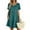 #003-Dark Green, variant on Xyxonk Summer Dresses for Women Short Sleeve Flowy Swing Dress Babydoll Elegant Solid Color Crewneck Beach Dresses Navy S